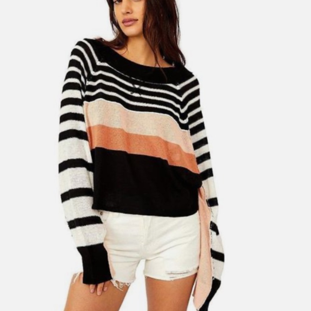 Free people color block sweater